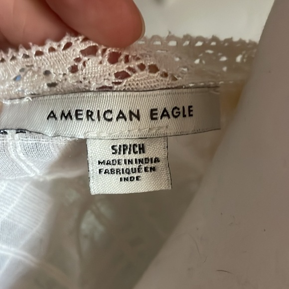 American Eagle Outfitters Cream Long Sleeve Mini  Dress - Picture 2 of 8